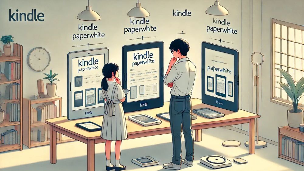 Kindle Paperwhiteの重さを他モデルと比較
