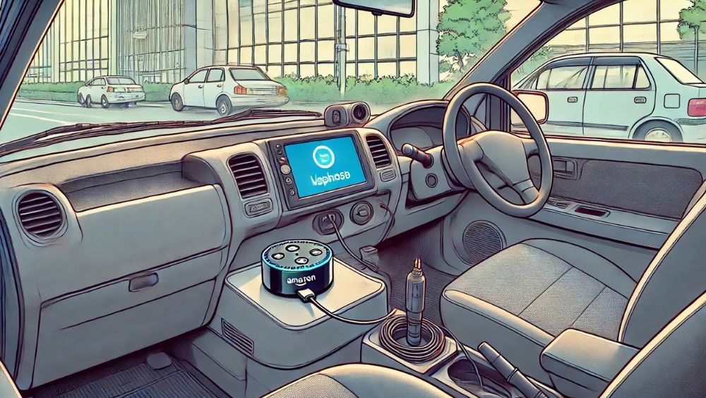 amazon echoの電源ケーブルUSBの車載利用と電源対策