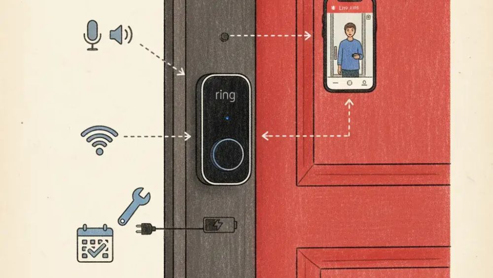 amazon ring video doorbellの基本機能と設置
