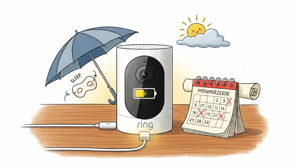 Amazon Ringのバッテリーの持続時間と充電時間の目安