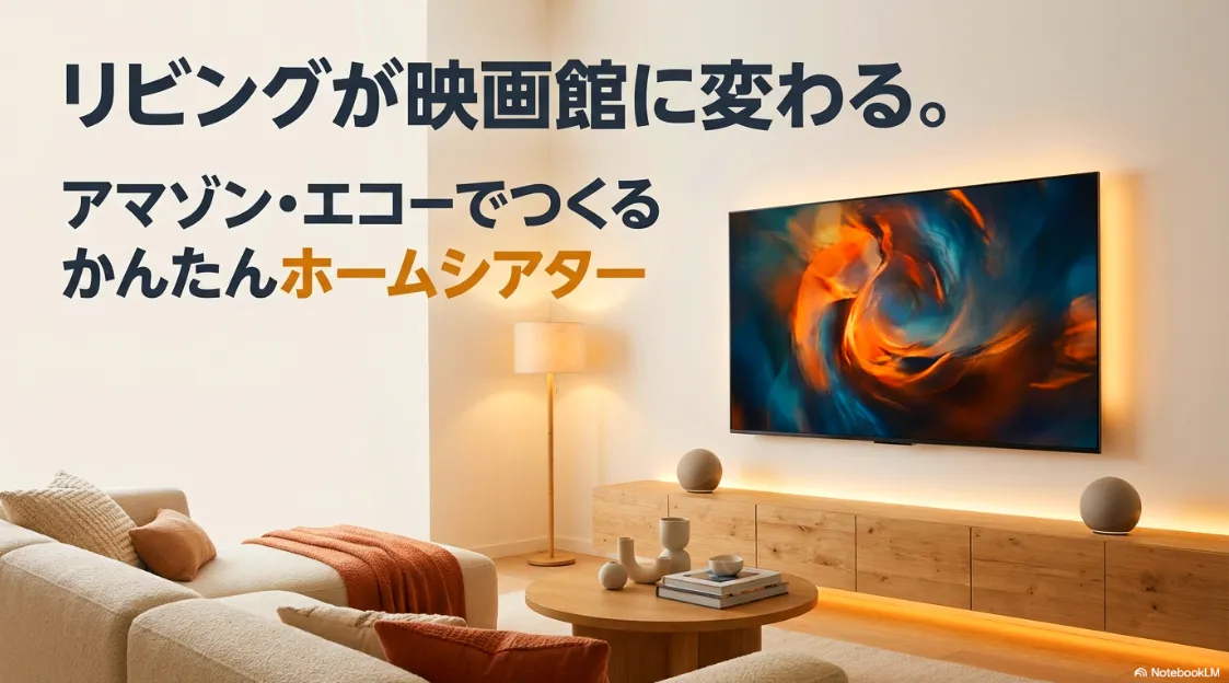 リビングを映画館に変えるAmazon Echoホームシアターの表紙画像
