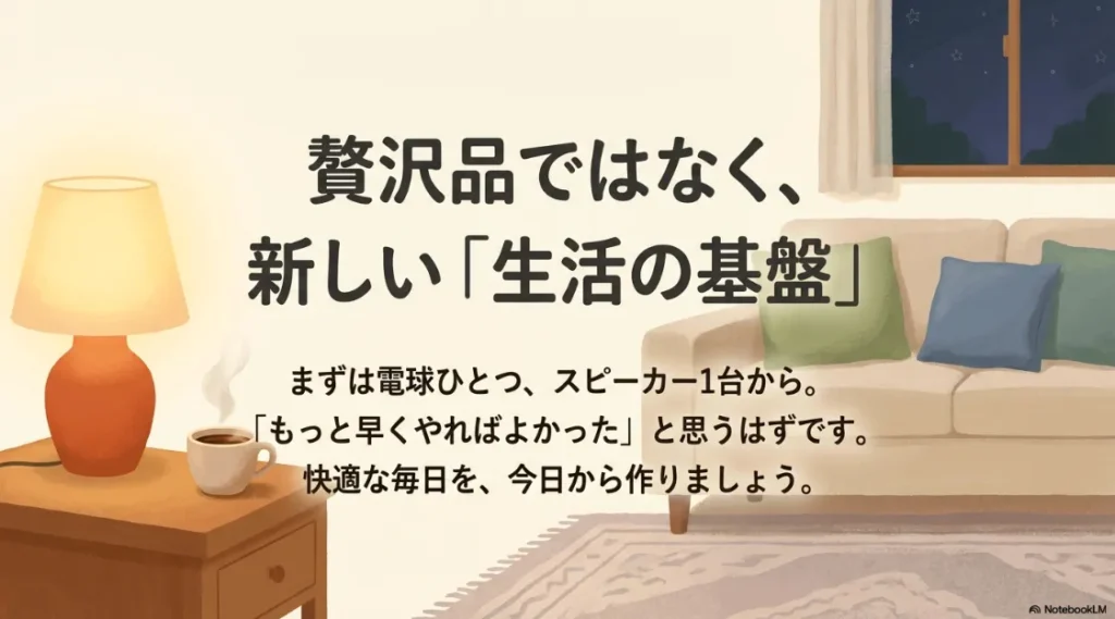 「もっと早くやればよかった」と思える、快適な毎日を作るための新しい生活基盤の提案