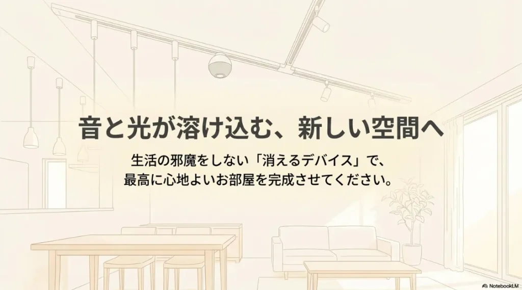 デバイスが空間に溶け込み、生活の邪魔をしない心地よいお部屋のイメージ画像