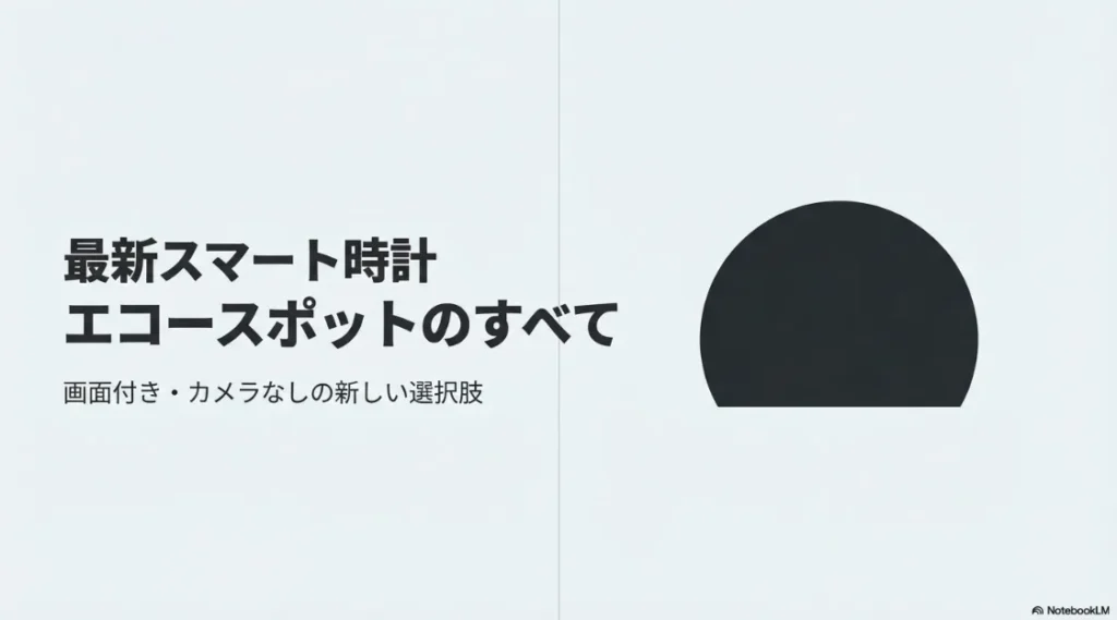 画面付き・カメラなしの新しい選択肢であるAmazon Echo Spot 2024年モデルの紹介画像