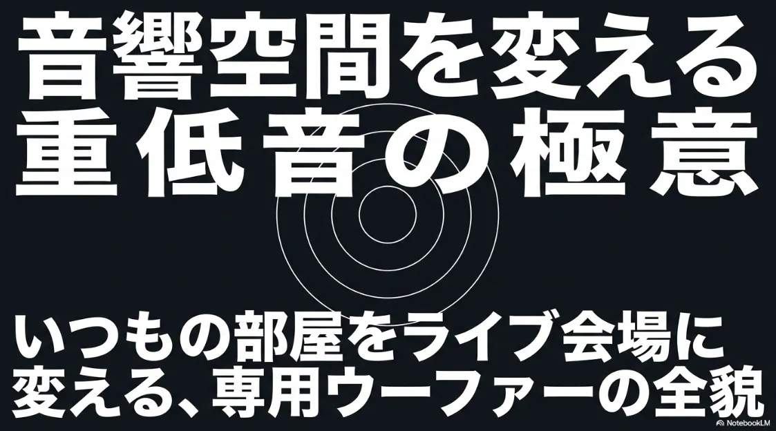重低音の極意。いつもの部屋をライブ会場に変える専用ウーファーの紹介