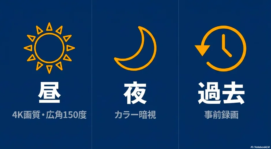 昼・夜・過去をカバーするAmazon Ringの映像機能（4K画質・広角150度、カラー暗視、事前録画）
