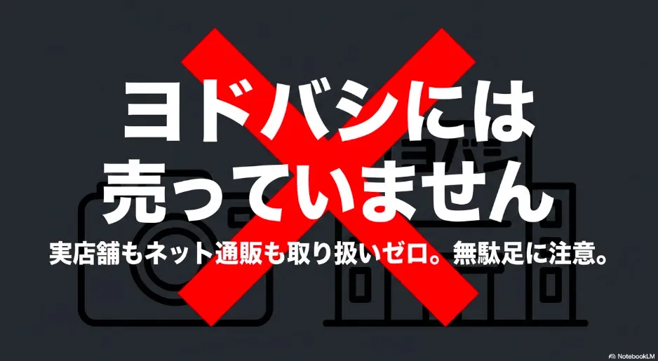 ヨドバシには売っていません 実店舗もネット通販も取り扱いゼロ。無駄足に注意