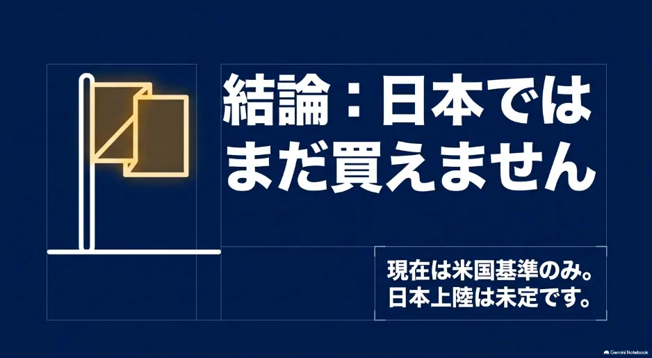 Amazon Ringドローンは現在米国基準のみで、日本ではまだ購入できないことを示す図