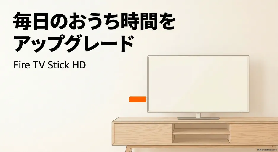 毎日のおうち時間をアップグレードするFire TV Stick HDのタイトル画像