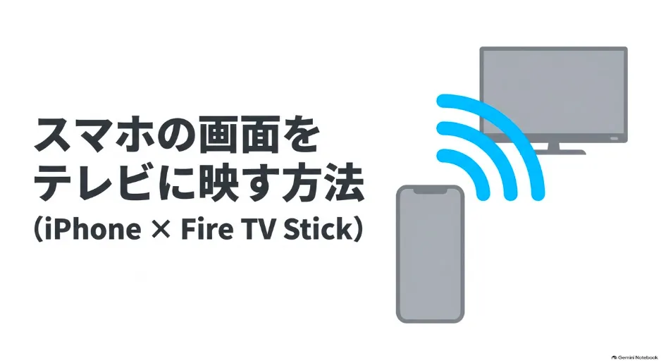 iPhoneの画面をFire TV Stickを使ってテレビに映す方法のタイトルスライド